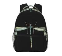 Dragonfly Black Print Casual Daily Bookbag, 20 * 29 * 40cm Durable Basic Backpack For Travel And Vacation Classics Daypack
