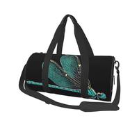 Dragonfly Black Print Travel Duffel Bag, Foldable Gym Bag Overnight Weekend Bags for Women, Large Holdall Bag Cabin Bag for Sports and Travel