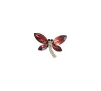 Dragonfly Brooch Blue Crystal Accents Alloy Material Suit Coat Blouse Accessory Secure Clasp