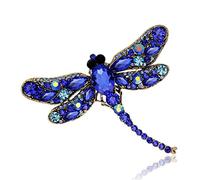 Dragonfly Brooch Pins Alloy & Crystal Brooch Jewelry Gifts For Women Blue Professional and Attractive