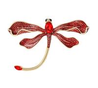Dragonfly Brooch Women'S Fixed Clothes Anti-Voyeur Pin, Red