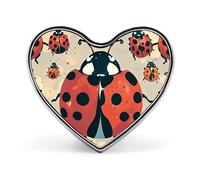 Dragonfly by The Lake Lapel Pin - Heart Shape Brooch Pins for Men & Women Suit Accessories, 1" Lightweight Enamel Lapel Pins Buttons for Backpacks, Hats, Bags, Lanyards, Love form, Aluminum, no