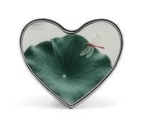 Dragonfly by The Lake Lapel Pin - Heart Shape Brooch Pins for Men & Women Suit Accessories, 1" Lightweight Enamel Lapel Pins Buttons for Backpacks, Hats, Bags, Lanyards, Love form, Aluminum, no