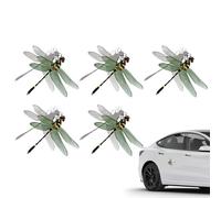 Dragonfly Car Window Sticker - 5 Pieces Self-Adhesive Waterproof Automotive Decals, Exterior Car, Truck, Motorcycle, Laptop, Water Bottle, Bumper, and Door Decorations