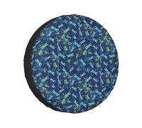 Dragonfly Christmas Tire Cover Universal Fit For Trailer,Rv,Car,Truck,Suv,Jeep,Waterproof Dustproof