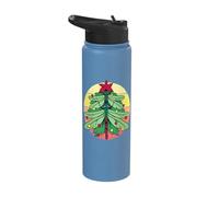 Dragonfly Christmas Tree Insect Lover Xmas Merry Christmas Stainless Steel Insulated Water Bottle
