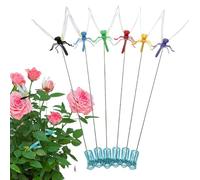 Dragonfly Clips,6-Piece Realistic Reusable Fly Control - Dragonfly Clips to Keep Fly Away,for Gardener Houseowners Patio Deck Porch Balcony Trails Flower Bed