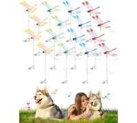 Dragonfly Clips To Keep Bugs Away - 16 PCS Fake Plastic Dragon Fly Clips with Reinforced Wings, 3D Realistic Artificial Dragonfly Hat Clip for Yard Patio Garden Stakes Indoor Outdoor Decor, 4 Colors