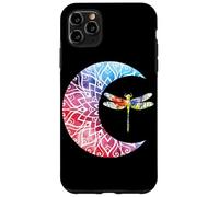 Dragonfly Crescent Moon Watercolor Floral Celestial Art Case for iPhone 11 Pro Max