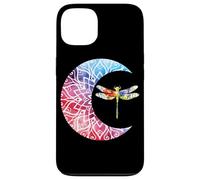 Dragonfly Crescent Moon Watercolor Floral Celestial Art Case for iPhone 13