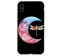 Dragonfly Crescent Moon Watercolor Floral Celestial Art Case for iPhone XS Max