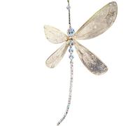 Dragonfly Crystal Suncatcher, Shiny Hanging Maker for Window Garden Metal 15 x 15 cm 1 Piece