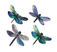 Dragonfly Decor, Dragon Fly Wall Decor - Wooden Wall Art for Living Room - Wooden Garden Decoration Decorative Outdoor Hangings for Women, Patio and Outdoor