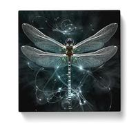 Dragonfly Digital Art Canvas Wall Art Print 20x20 Inch