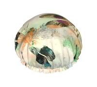 dragonfly dragonflies vintage Print Shower Cap - Double Layer Breathable, Adjustable Elastic Strap, Durable Hotel Travel Essentials