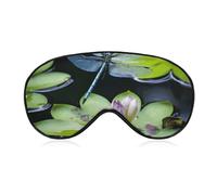 Dragonfly Flies Over Sleep Mask Soft Comfortable Eye Mask with Adjustable Strap Eye Cover Eye Shade for Men Women Work Travel
