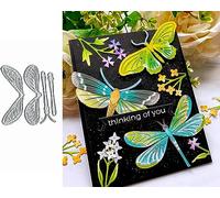 Dragonfly Flower Leaf Metal Die Cuts for Card Making,Spring Flower Leaf Dragonfly Card Cutting Dies Cut Stencils DIY Scrapbooking Album Decorative Embossing Paper Card Embossing Craft
