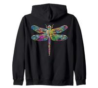 Dragonfly Flying Insects Colorful Wings Cute Dragonflies Zip Hoodie