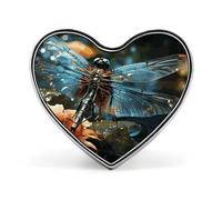 Dragonfly flying on the pond Fashion Brooch Pin - Criminal Cat Pictures 1 Inch Cute Enamel Heart Badges, Metal Lapel Pins for Men & Women, Decorative Metal Pinback for Hats, Shirts, Bags, Jackets & Ac