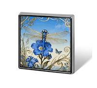 Dragonfly Forget-me-not Brooch Pins Lapel Pins for Men Women Badge Button Cover Decorative Jewelry Charms for Hats Bags Backpacks Suits Shirts Scarves Clothing Accessories Banquet Wedding Gift