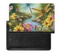 Dragonfly Garden Spring Passport Cover Protector Rfid Blocking Passport Holder Id Card Holder Secure Travel Wallet Organizer for Passport Tickets Credit Cards, style, One Size