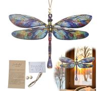 Dragonfly Gifts for Women, Dragonflies Decor Sun Catcher Effect, Dragonfly Crystal Sun Catcher, Hanging Dragonfly Ornaments for Window Garden Christmas Tree Decoration, Birthday Gift for Mom