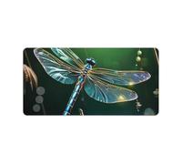 Dragonfly Green Mouse Pad Large Non-Slip Office Desk Mat Large Computer and Laptop Mat Laptop Protector Writing Pads for Office Home 12" X 24"