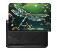 Dragonfly Green Passport Holder Vaccine Card Holder Travel Document Organizer Credit Card Organizer for Women/Men