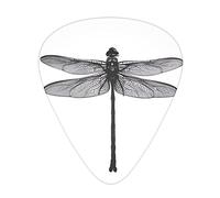 Dragonfly &Guitar Picks Pack Of 12,Comfortable Feel, Smooth Edges, Abrasion,Suitable For Guitar, Ukulele, Etc.