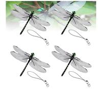 Dragonfly Hat Clip, Artificial Realistic Fake Dragonflies Fly Repelling Supplies, Dragon Fly Clips for Bugs, High Simulation Dragonfly Repellent Model,Indoor Yard Garden Plant Decor (4pcs)
