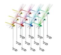 Dragonfly Hat Clip On - 12PCS 3D Dragonfly, Artificial Dragonflies Pole Clips, Creative Natural & Organic Concept Dragon-fly Decor Craft For Garden Decor, Home Accessories