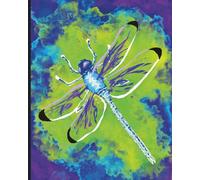 Dragonfly in Colorful Water Journal: Dragonfly Insect Bug Swirly Colorful Green Blue Purple Notebook