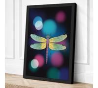 Dragonfly in Light Modern Canvas Wall Art Print 36x24 Inch (91 x 61 cm)