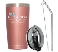 Dragonfly Inn Rose Glod Stainless Steel Insulated Tumblers 20 Oz,Gilmore Girls Merchandise,Women Gifts - Birthday Gifts