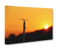 Dragonfly Insect No.5 Modern Canvas Wall Art Print Ready to Hang, Framed Picture for Living Room Bedroom Home Office Décor, 24x16 Inch (60x40 cm)