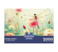 Dragonfly Jigsaw Puzzle 1000 Pieces Family Game Educational Fun Relax Animals Decorative Poster Board 38x26cm/1000pcs