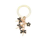 Dragonfly Keychain, Keychain Creative Cartoon Style with Three Dragonfly Flowers, Birthday Gift for Women, Friend Gifts, Gift Set for Women and Girlfriend