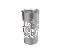 Dragonfly Life is A Journey Not A Destination Stainless Steel Insulated Tumbler