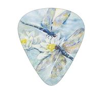 Dragonfly Lotus Guitar Paddle Set Of 12, Suitable For Guitar, Yukri, 3 Thicknesses