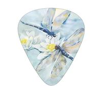 Dragonfly Lotus &Guitar Picks Pack Of 12,Comfortable Feel, Smooth Edges, Abrasion,Suitable For Guitar, Ukulele, Etc.