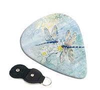 Dragonfly Lotus Set Of 6 Guitar Plectrums For Acoustic Guitar, Electric Guitar, Bass, Ukulele - Thin, Medium And Thick.