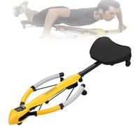 Dragonfly Machine，Rowing Machine - 3-Speed Resistance Abdominal Exercise Device，LED Display Counting，Auto Rebound，Safe Stable for Arm Shoulder Back Leg Core，Home Gym Fitness Equipment(Yellow)