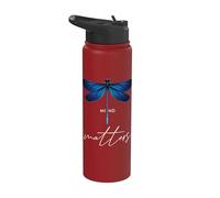 Dragonfly Mind Matters Mental Health Mindset Dragonfly Stainless Steel Insulated Water Bottle