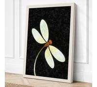 Dragonfly Minimal Minimalist Canvas Wall Art Print 30x20 Inch (76 x 51 cm)