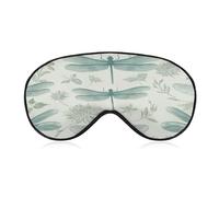 Dragonfly Mode Sleep Mask Light Block-Out Eye Mask for Side Sleeper Pressure-Free Soft Night Blindfold with Adjustable Strap Breathable Sleep Eye Cover for Travel