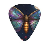 Dragonfly Moonlit Garden Guitar Picks Gift Set - 12 Smooth Durable Plectrums For Acoustic, Electric & Bass Guitar, Perfect Present For Guitar Lovers & Musicians