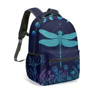 Dragonfly Mosaic 16 Inch Rucksack Backpack All Over Print Artistic Floral Kids School Bag Vibrant Geometric Patterned Daypack (06)