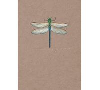 Dragonfly Notebook A4 180p - Cute Green And Blue Dragonfly Composition Lined Journal With Small Dragonfly On Every Page: Pretty Medium College Ruled ... With Watercolor Painting For Women And Girls