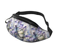 Dragonfly On Lotus Flower Waist Pack Fanny Packs for Men Women Waist Bag with Adjustable Strap for Running Travel Hiking Dog Walking Workout