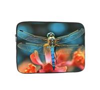 Dragonfly On The Flower Laptop Sleeve for Women Men, 17 Inch Waterproof Laptop Bag Lightweight Notebook Computer Cover Bag